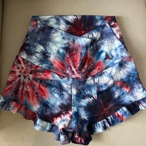Free People Movement x Onzie tie dye shorts